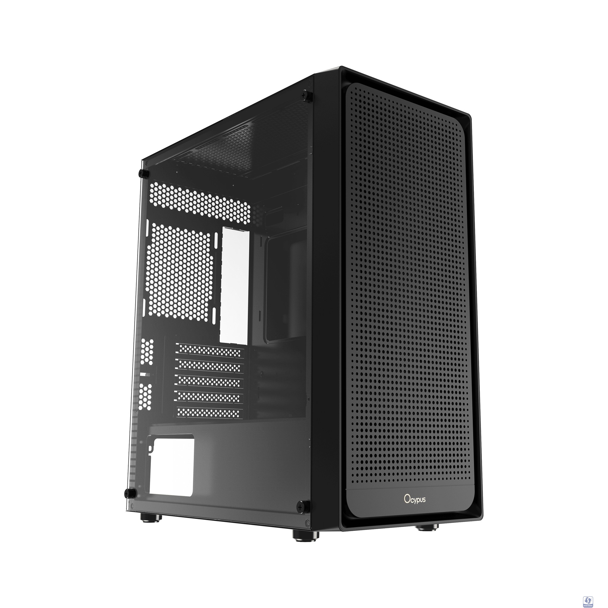 Case Ocypus Gamma C50 BK mATX / win / black / no PSU / Tempered Glass