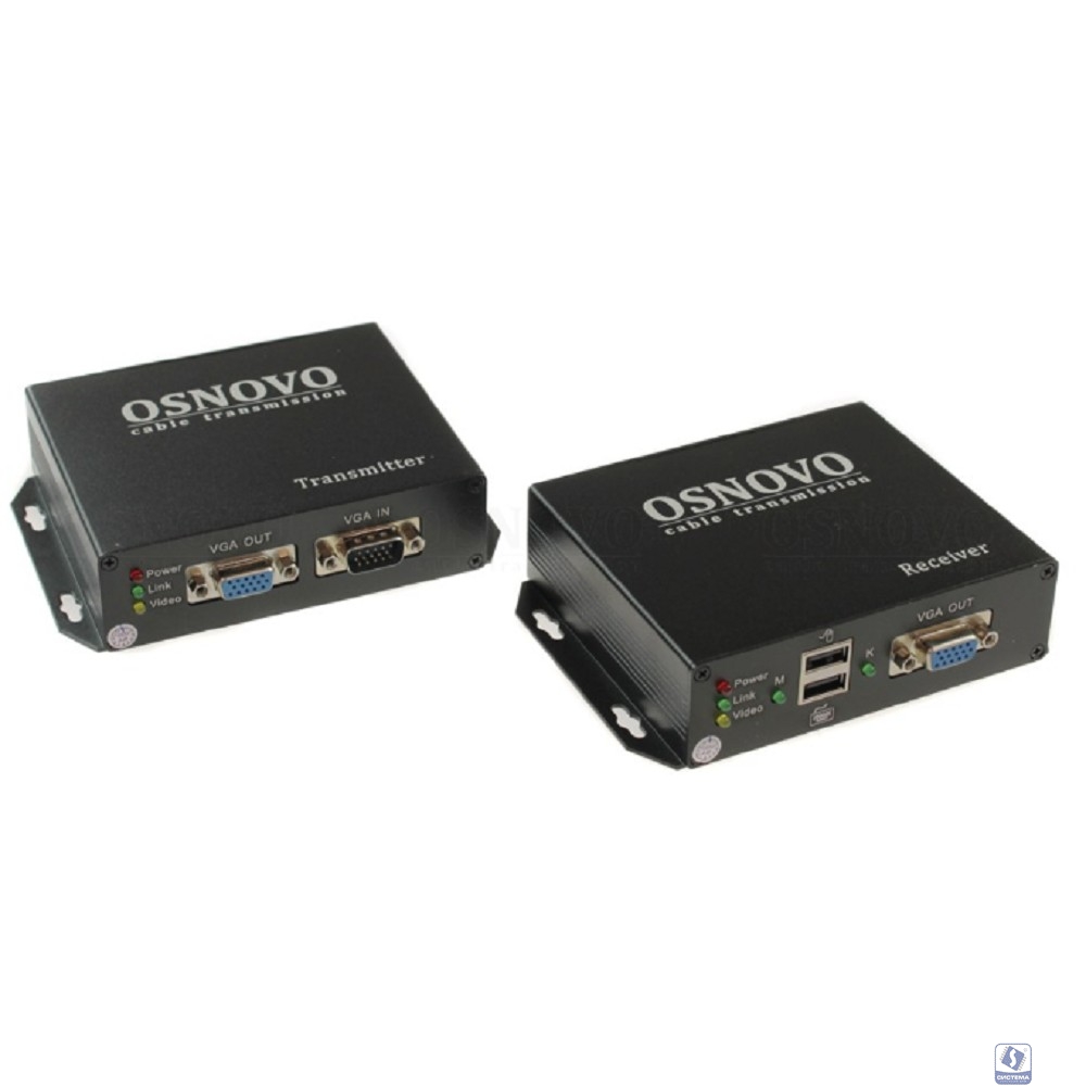 TA-VKM/7+RA-VKM/7 Комплект ( приемник + передатчик) для передачи VGA, Клавиатура, "Мышь" на расстояние до 300м.