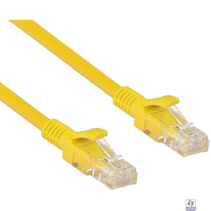 Exegate EX258674RUS Патч-корд UTP-RJ45-RJ45-5e-2M-YL, UTP, cat.5e, 2м, желтый