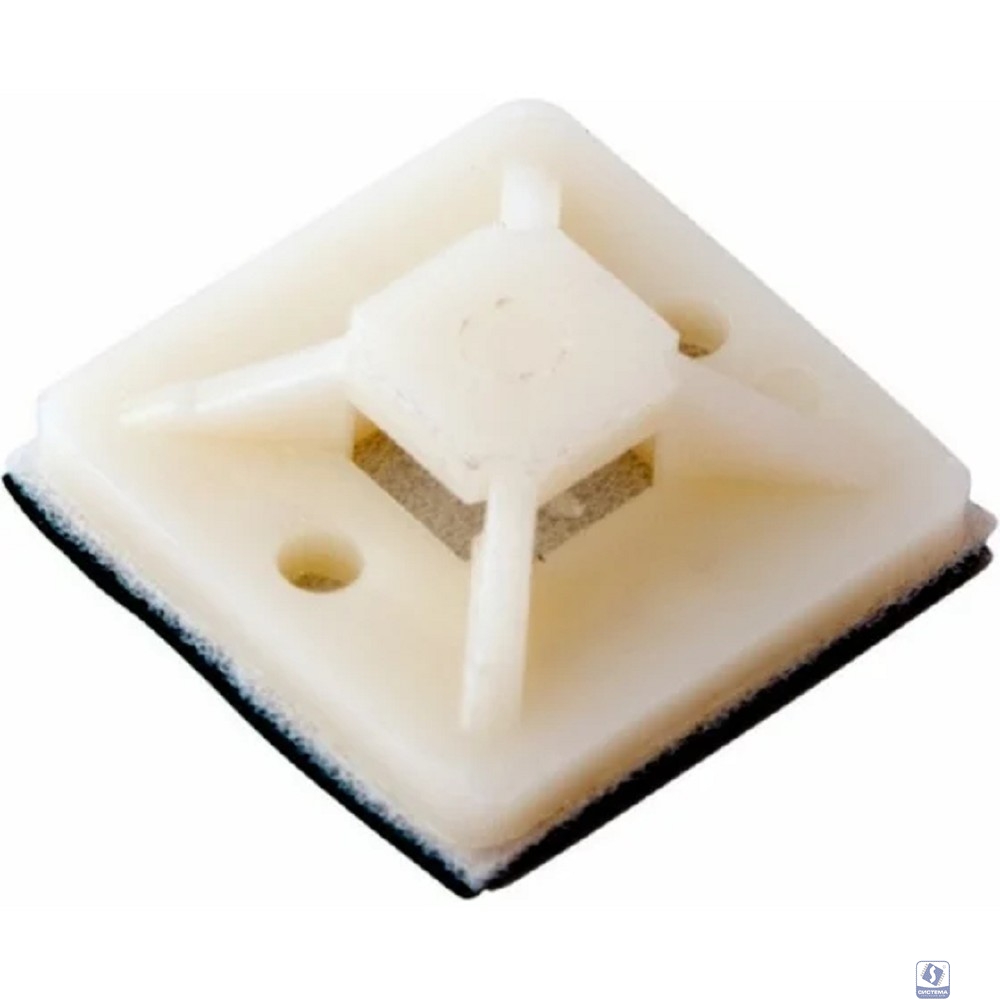 Rexant (07-2025-1) Площадка самоклеящаяся 25х25 мм, белая (10 шт/уп)