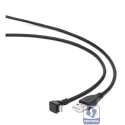 Gembird/Cablexpert Pro CCP-mUSB2-AMBM90-6, AM/microBM 5P, 1,8м, угловой, экран, черный