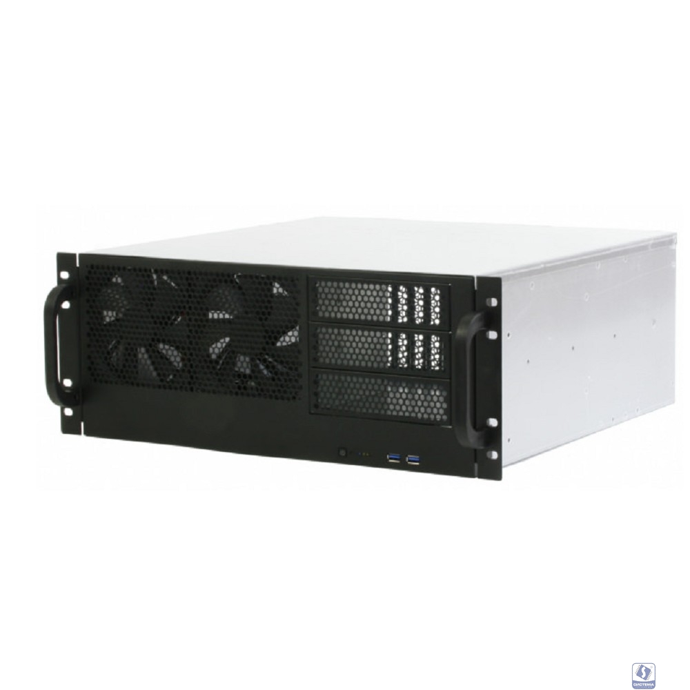 Procase PS443-14-0-RA Корпус 4U server case,3x5.25,черный,без блока питания,глубина 432мм,6-32, фильтр, MB PICMG 1.3, PICMG 1.0