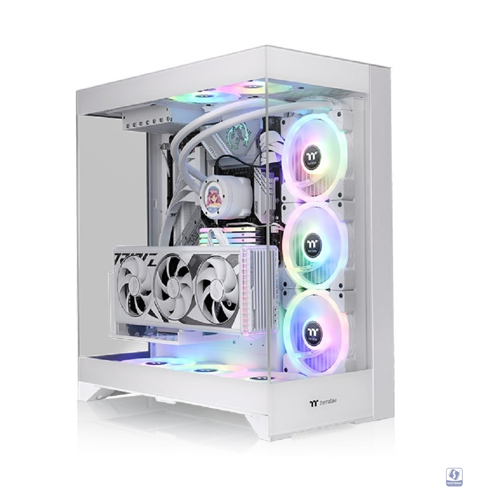 Корпус Thermaltake CTE E550 TG белый без БП ATX 3x140mm 2xUSB3.0 audio bott PSU