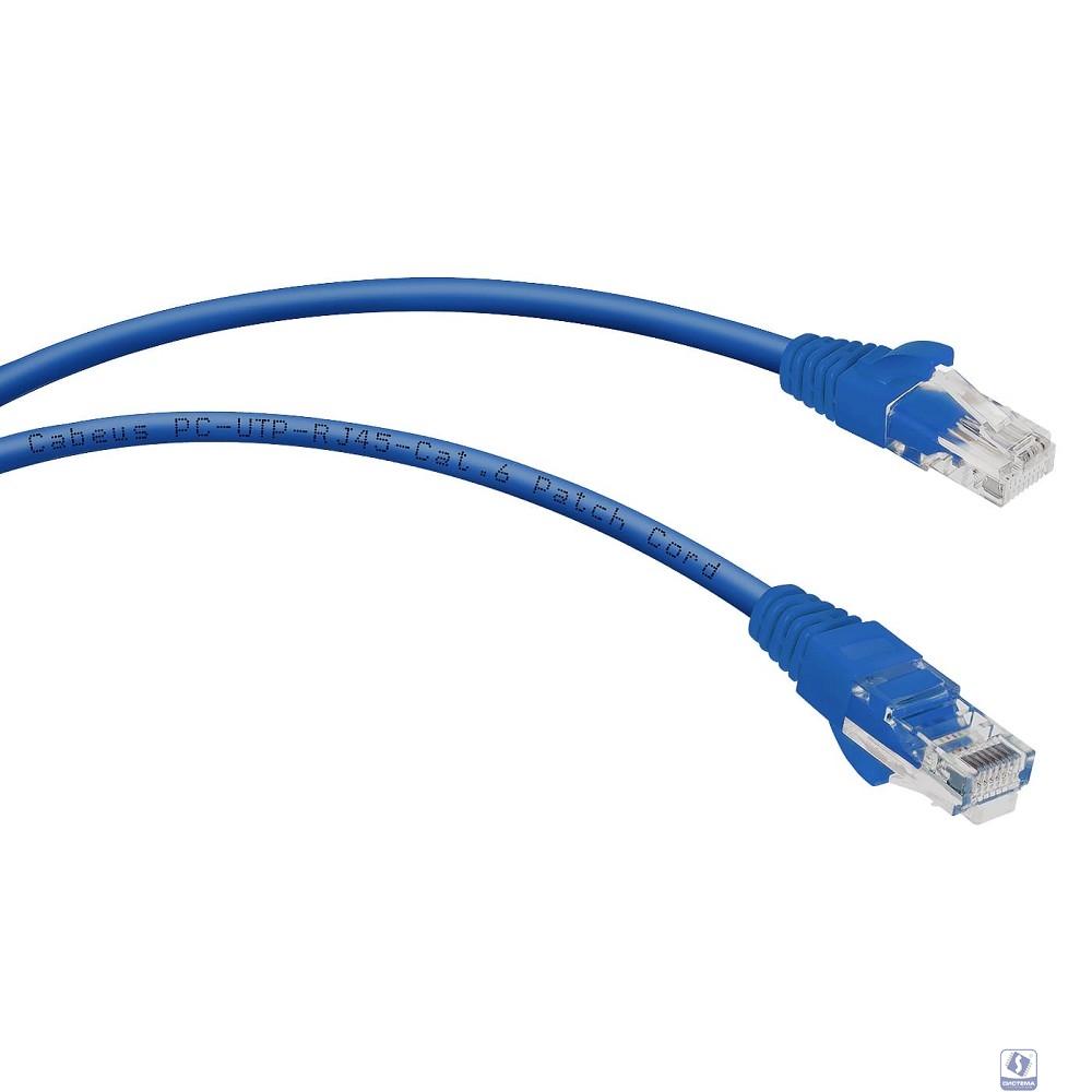 Cabeus PC-UTP-RJ45-Cat.6-3m-BL-LSZH Патч-корд U/UTP, категория 6, 2xRJ45/8p8c, неэкранированный, синий, LSZH, 3м