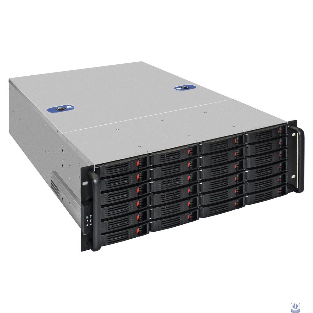 Exegate EX292426RUS Серверная платформа ExeGate Pro 4U660-HS24 <RM 19", высота 4U, глубина 660, Redundant БП 2x1000W, 24xHotSwap, USB>