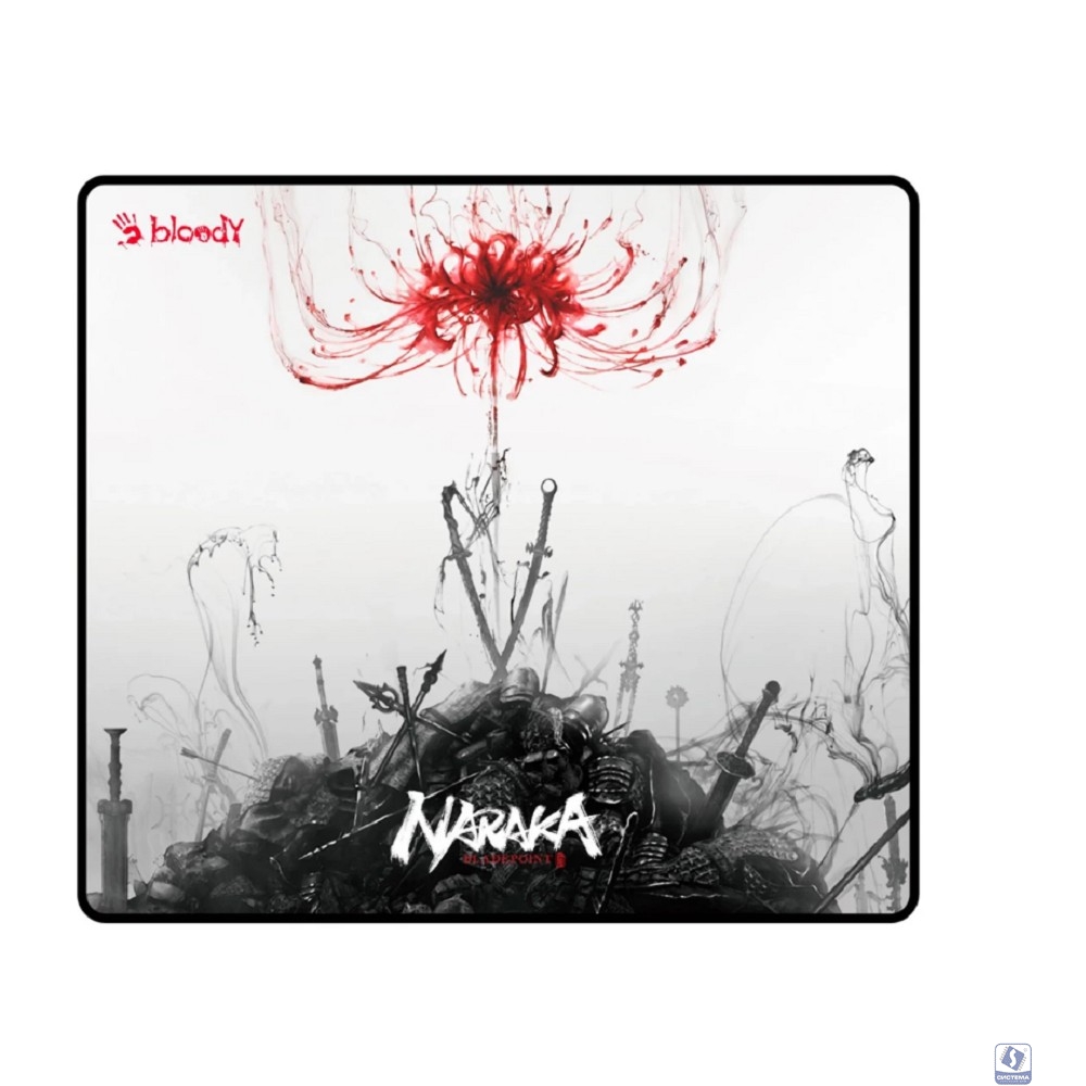 Коврик для мыши A4Tech Bloody BP-45 Naraka Большой белый/рисунок 450 x 400 x 3мм