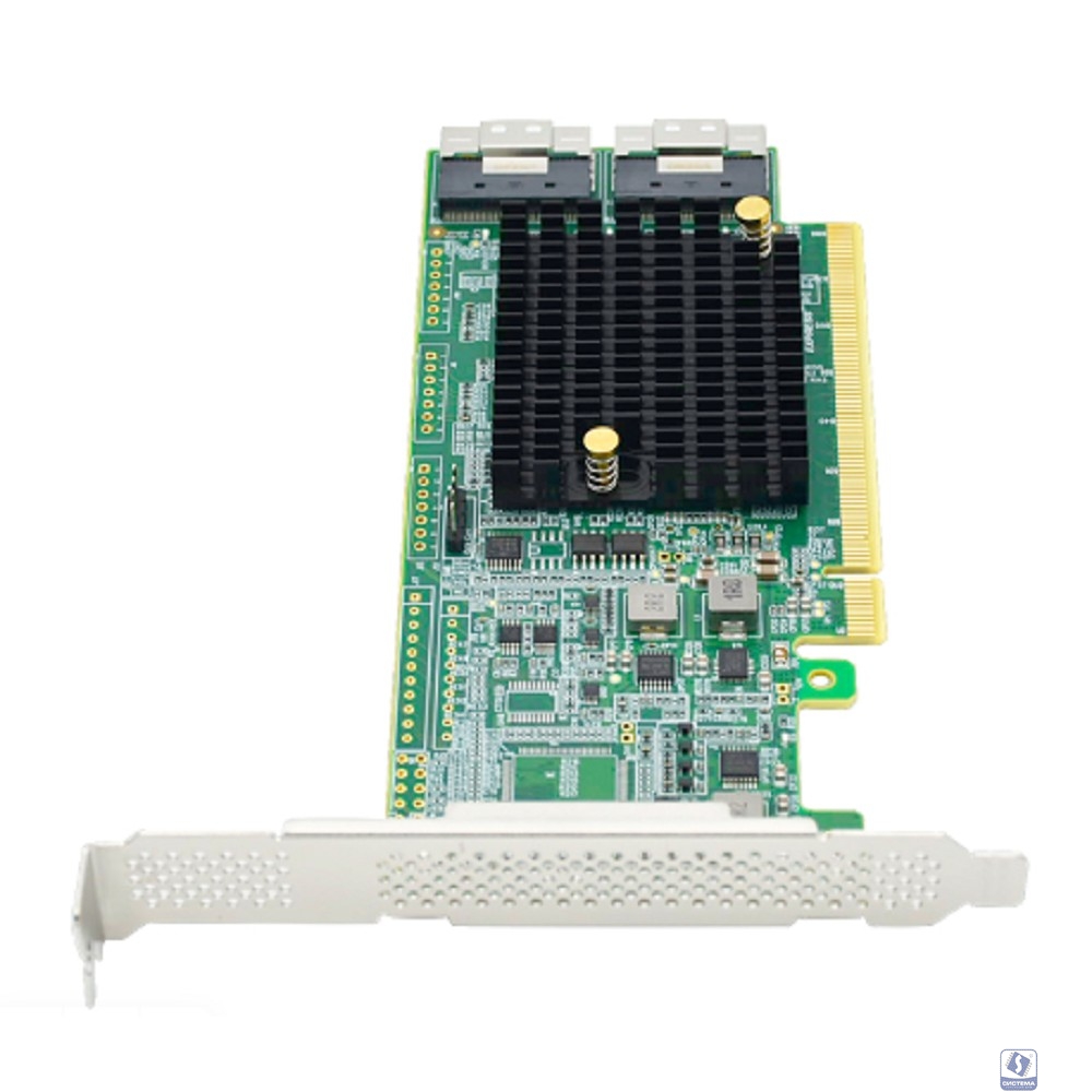 Lr-Link LRNV9F24 PCIe x16 to Two SlimSAS SFF-8654 8i Retimer Adapter, Support up to 4 NVMe SSDs