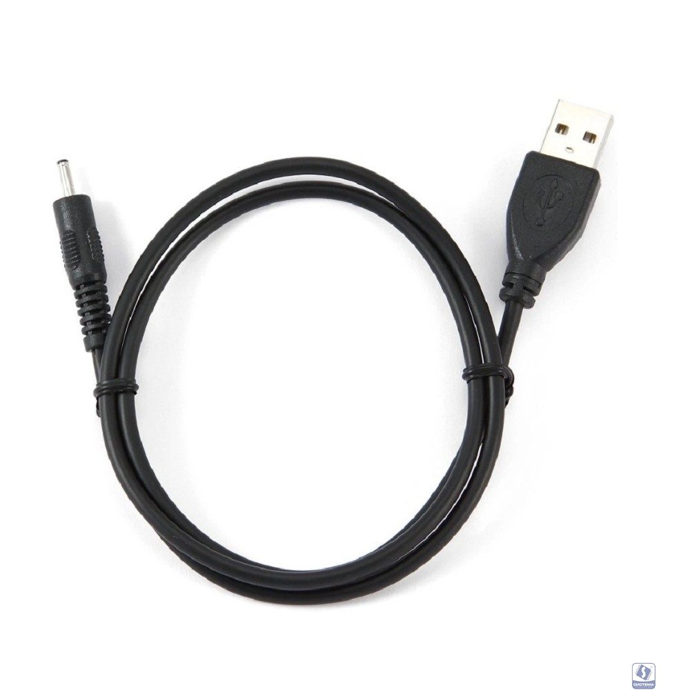Gembird/Cablexpert CC-USB-AMP25-0.7M Кабель USB 2.0 Pro  , AM/DC 2,5мм 5V 2A (для планшетов Android), 0.7м, экран, черный, пакет 