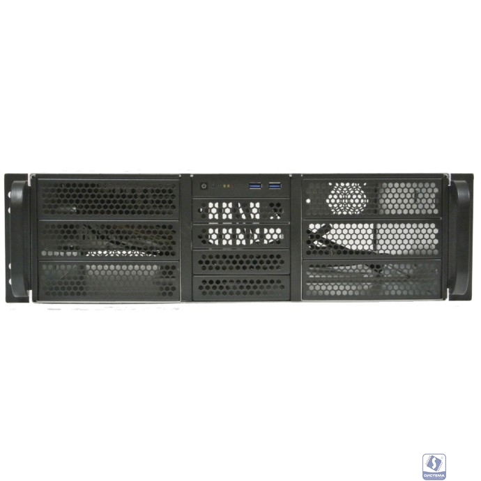 Procase RE306-D6H4-A-45 Корпус 3U server case,6x5.25+4HDD,черный,без блока питания(PS/2,mini-redundant,2U-redundant),глубина 450мм,MB ATX 12"x9.6",4slot