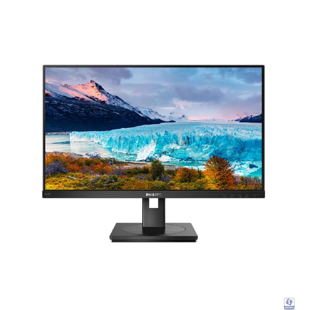 LCD PHILIPS 23.8" 242S1AE черный с поворотом экрана 
