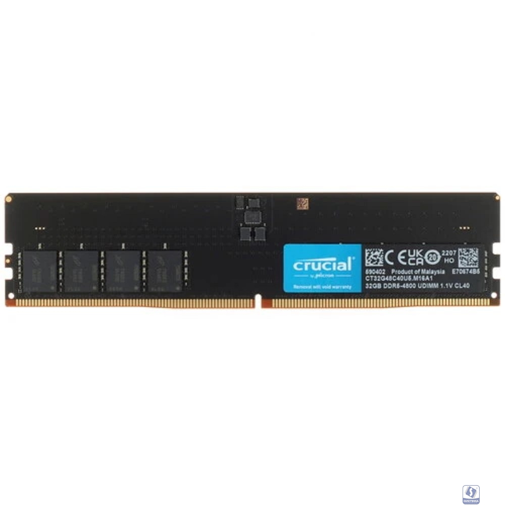 Crucial DDR5 32GB 4800 MT/s CL40 16Gbit CT32G48C40U5