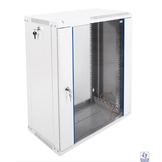 ЦМО Шкаф телекоммуникационный настенный разборный 15U (600х350) дверь стекло (ШРН-Э-15.350) (1 коробка)