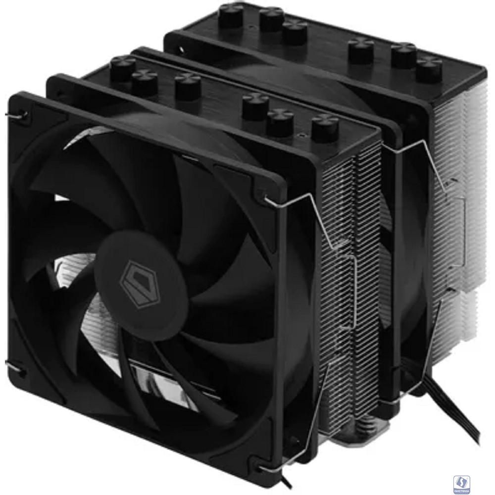 Cooler ID-Cooling SE-206-XT LGA20XX/1700/1200/115X/AM5/AM4 (8шт/кор, TDP 250W, PWM, черный, 6 тепл.трубок + медная база, 2 x FAN 120mm) RET