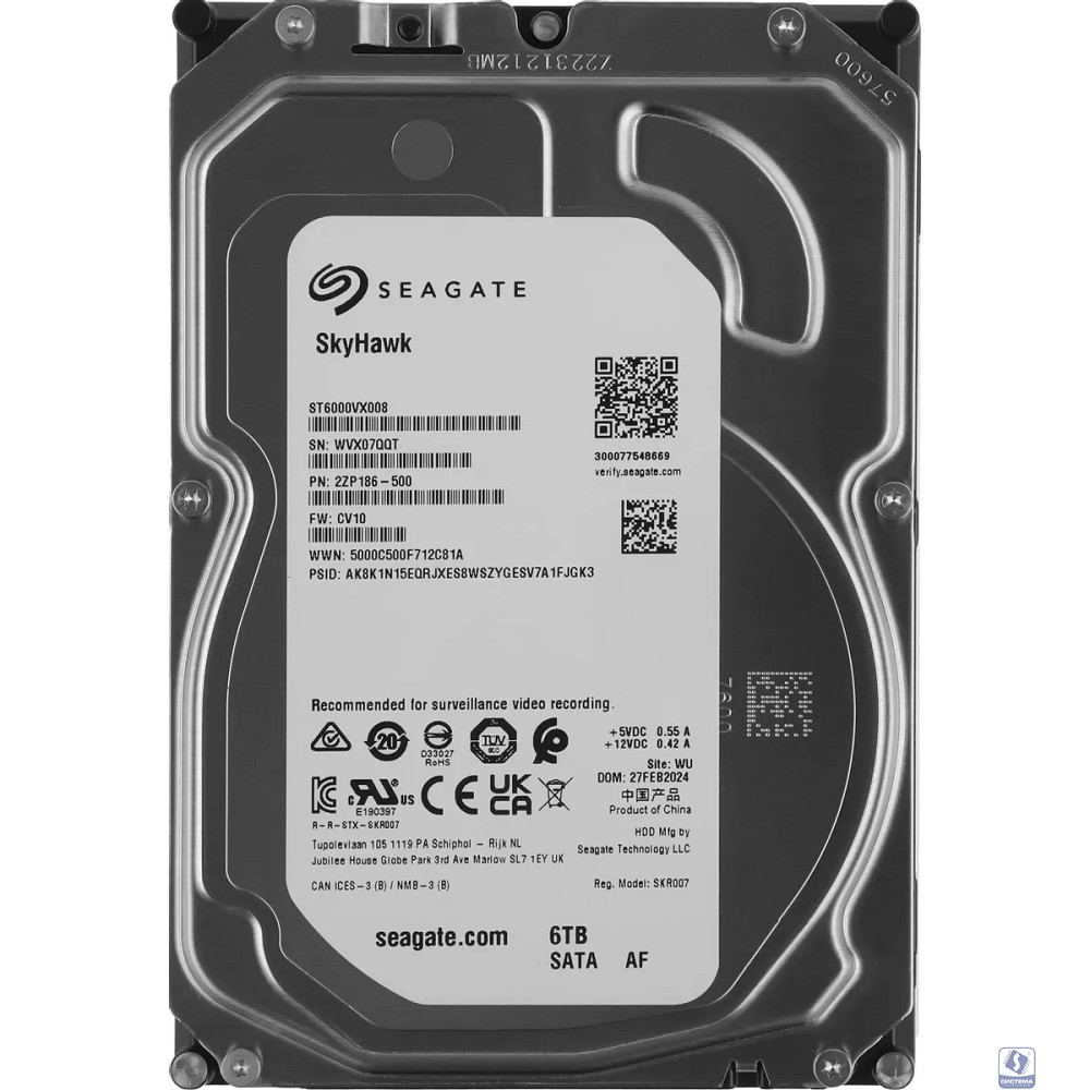 6TB Seagate SkyHawk (ST6000VX008) 