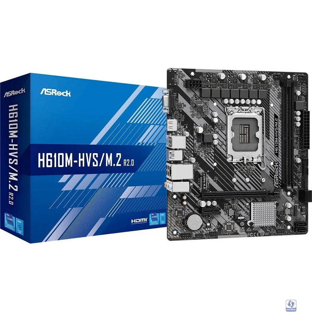Asrock H610M-HVS/M.2 R2.0, LGA 1700, Intel H610, mATX, Ret