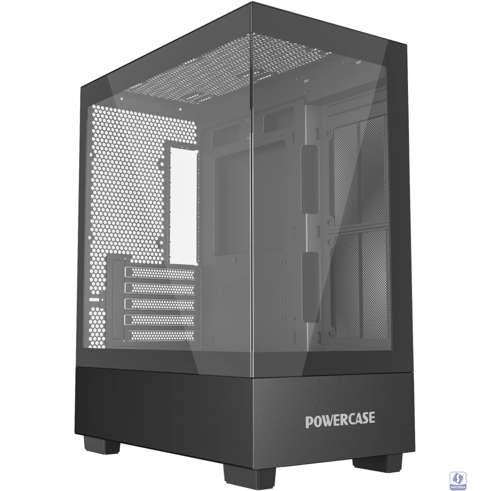Powercase Vision Micro M, Tempered Glass, чёрный, mATX  (CVMMB-L0) 