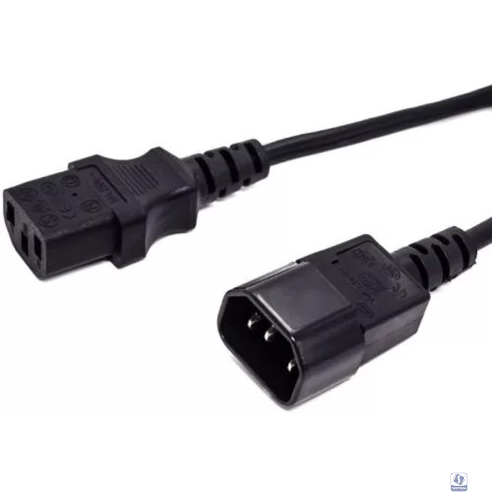 Filum Кабель питания FL-PC16-C13-C14-0.6M С13- C14, 3х1 мм?, 220В, 10A, чёрный, 0.6 м.[FL-PC16-C13-C14-0.6M]