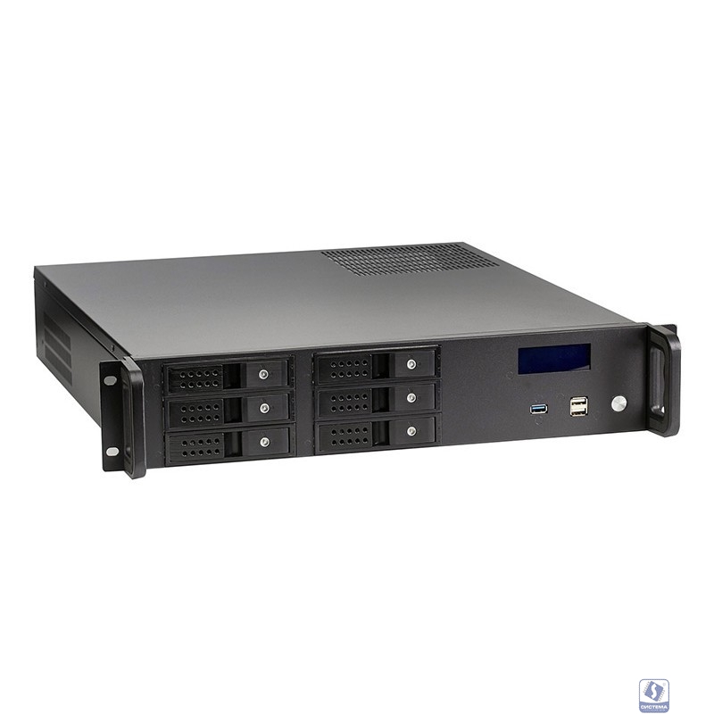 Exegate EX279755RUS Серверный корпус Exegate Pro 2U480-HS06 <RM 19",  высота 2U, глубина 480, БП 700ADS, 6xHotSwap, USB>