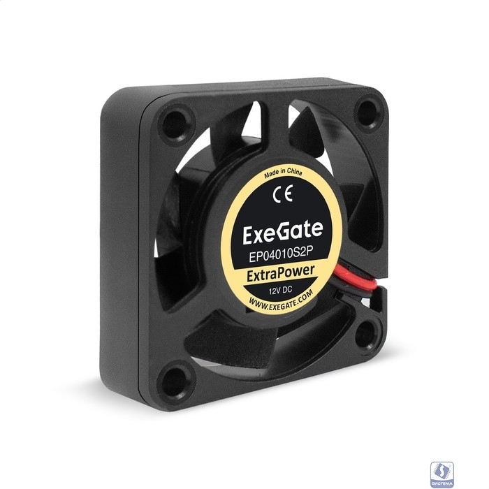 Exegate EX295216RUS Вентилятор 12В DC ExeGate ExtraPower EP04010S2P (40x40x10 мм, Sleeve bearing (подшипник скольжения), 2pin, 7500RPM, 36dBA)