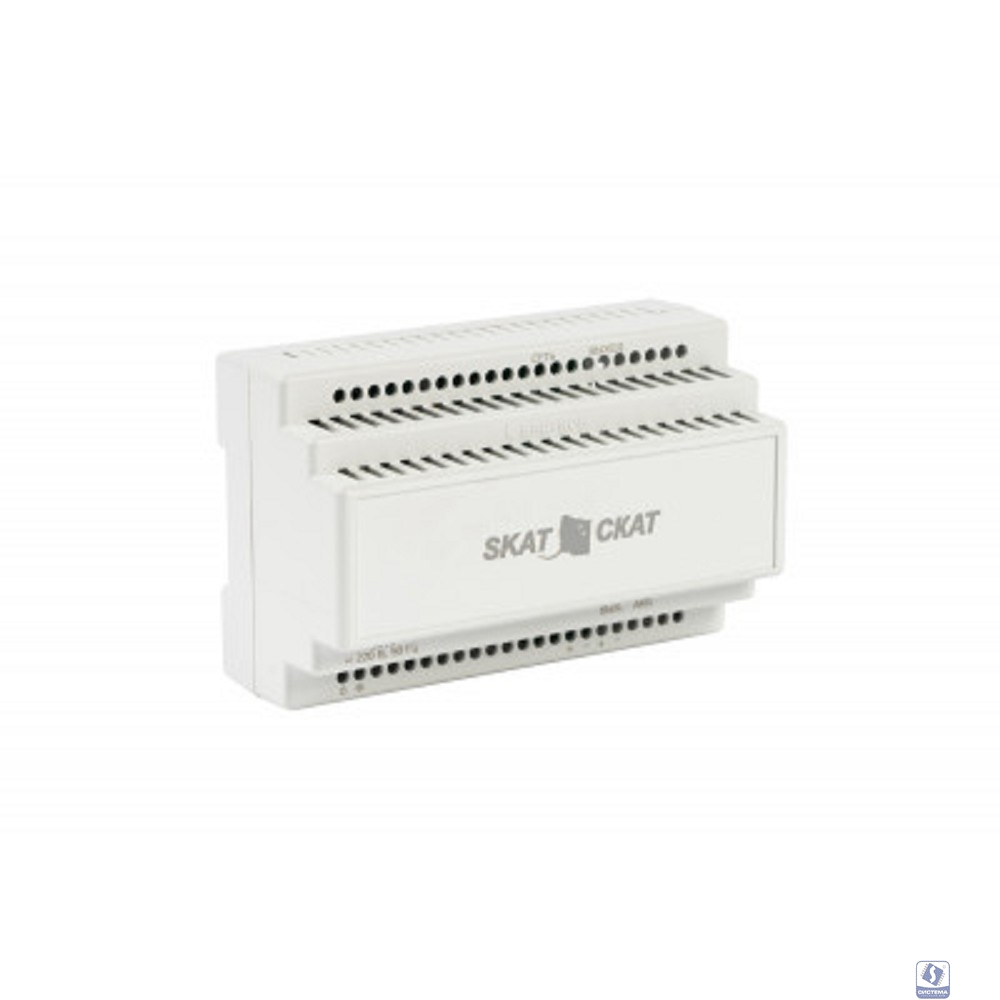 БАСТИОН SKAT-12-4.0 DIN (СКАТ ИБП-12/4-DIN) источник питания 12В 4А АКБ внешн. 1х17-26Ач, под DIN рейку 35 мм, МПТ (597)