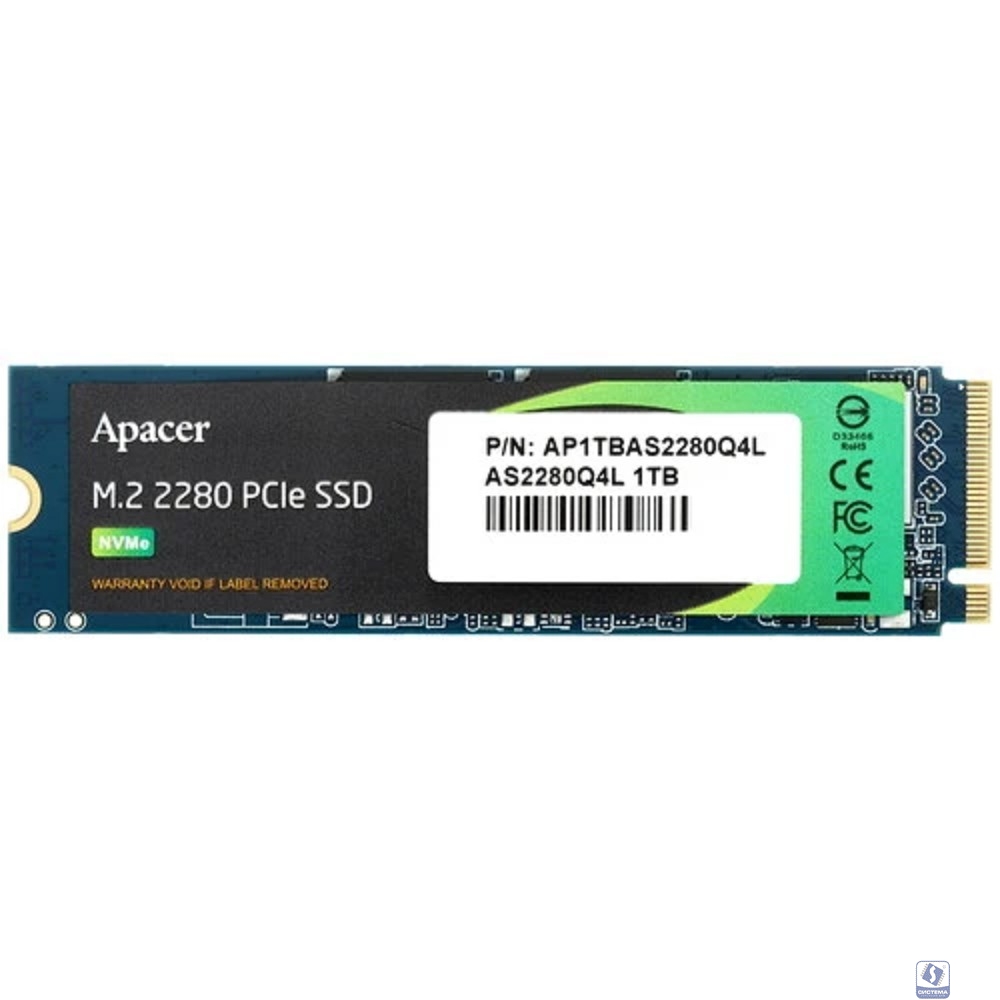 SSD Apacer M.2 2280 1TB AS2280Q4L Client SSD AP1TBAS2280Q4L-1 PCI-E 4.0 4x, 3600/3000, 3D NAND