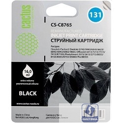 CACTUS C8765HE Картридж  №131  для HP DeskJet 460/5743/6543/6623/6843;  OfficeJet 6213/7213/7313/7413;  PhotoSmart 2573/2613/2713/8153/8453/8753/Pro B  (черный)