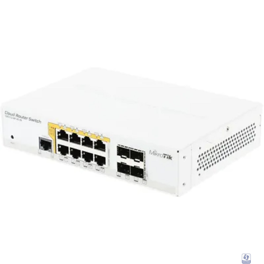 MikroTik CRS112-8P-4S-IN Коммутатор управляемый, 8х10/100/1000 Ethernet, 4 x SFP ports