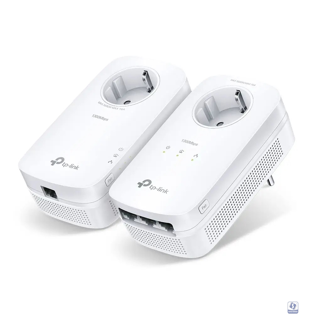 TP-Link TL-PA8033P KIT AV1300 Комплект гигабитных Powerline-адаптеров со встроенной розеткой