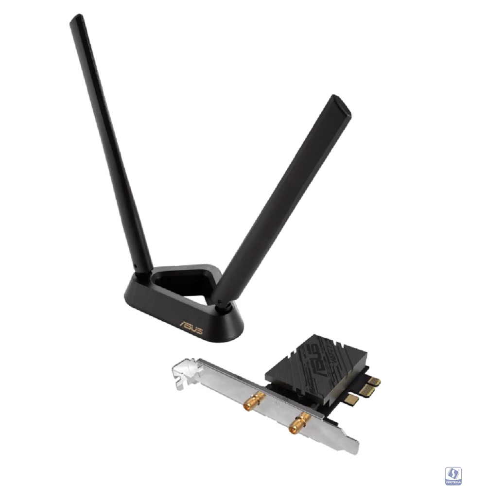 ASUS PCE-BE92BT Беспроводной трехдиапазонный PCI Express адаптер BE9400 + Bluetooth 5.4, внешняя антенна, Wi-Fi 7 (be)