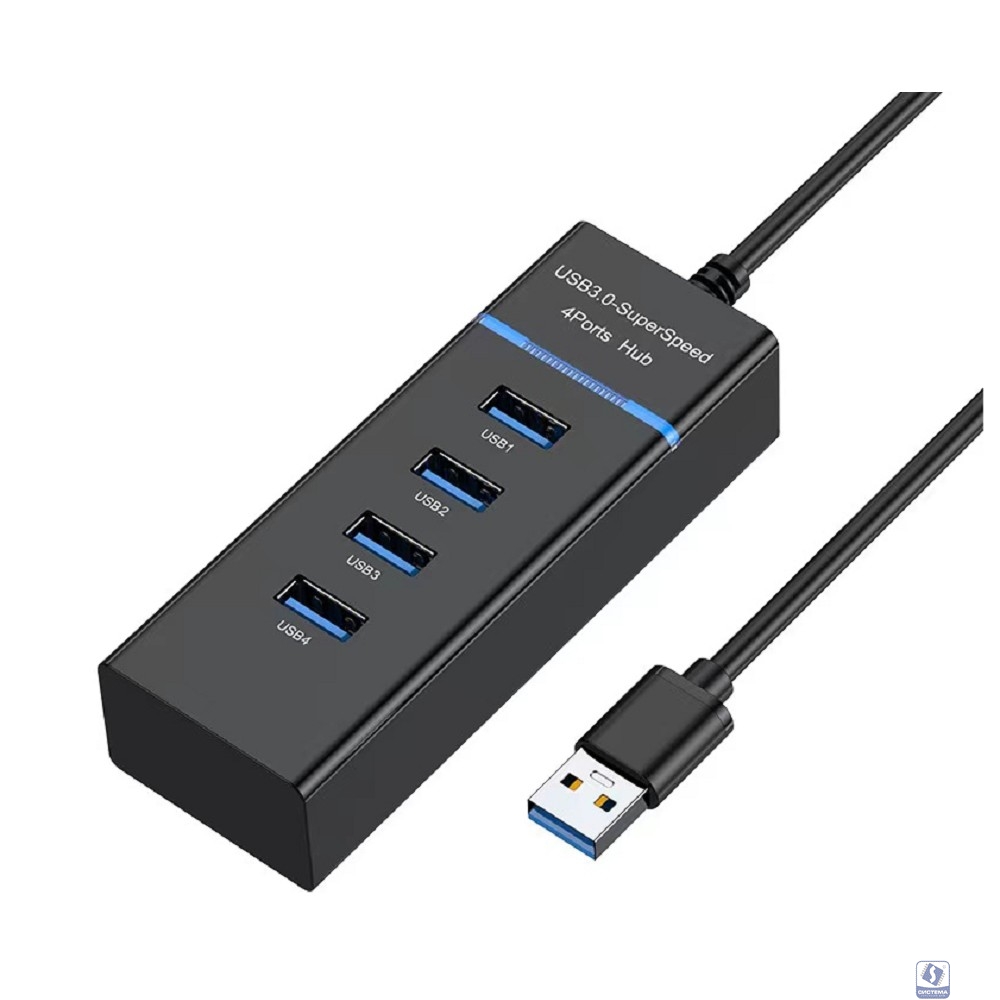 Bion USB 3.0 концентратор, 4 порта. Поддержка Plug&Play. Длина провода 50 (± 3) см. LED-подсветка [BXP-A-USBA-MULTI-04]