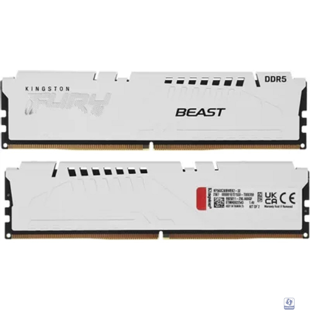 Kingston DDR5 DIMM 32GB 6000MT/s CL30 (Kit of 2) FURY Beast White EXPO (KF560C30BWEK2-32)