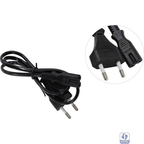 Exegate EP280674RUS Кабель питания ноутбуков, аудио/видео ExeGate Power PCN-7,5P (Евровилка CEE7/16->С7) VDE-250V-2*0.5mm2, медь, черный, 0.75м.