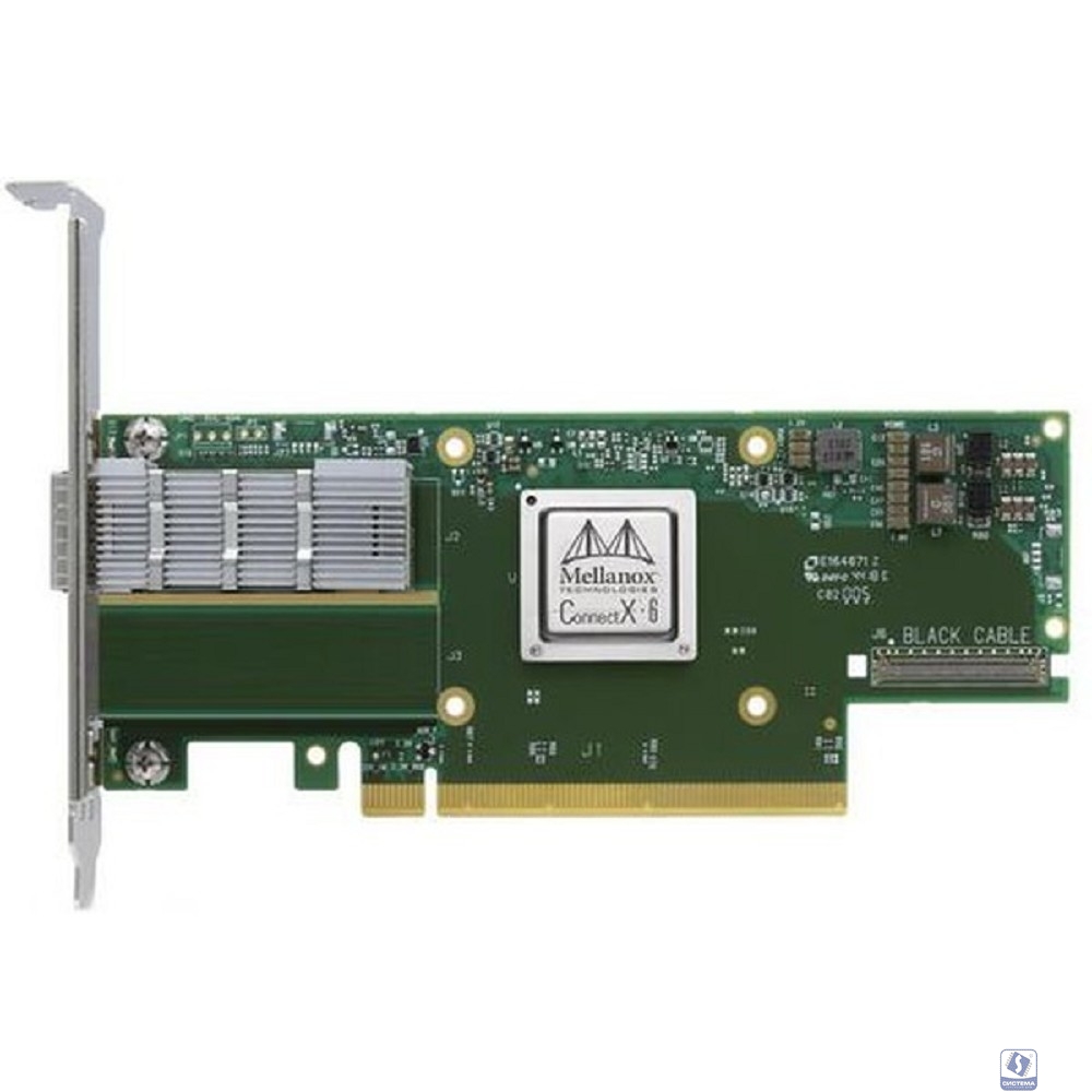 Mellanox MCX653105A-HDAT Сетевой адаптер ConnectX-6 VPI PCIe 4.0 x16 1xQSFP56 200GbE