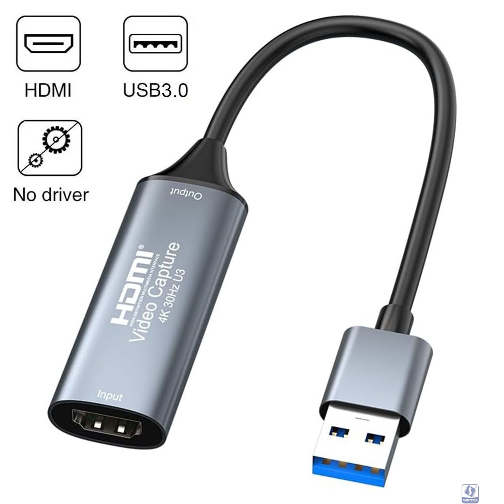 ORIENT C710HVC, Кабель-адаптер HDMI -> USB3.0, устройство видеозахвата со звуком 1920x1080@60Hz, поддержка Windows/MacOS/Android, (33274)
