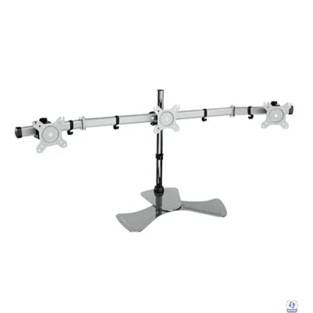 Cactus CS-VM-MP330S-AL серебристый Кронштейн для 3-х мониторов 15"-24" макс.8кг настольный наклон