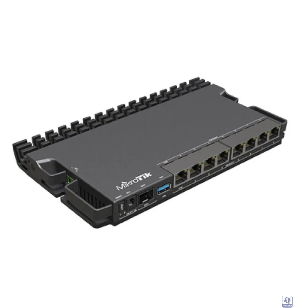 MikroTik RB5009UPr+S+IN Маршрутизатор CPU ARM64, 4 ядра 350-1400MHZ, 1GB RAM, 7*1Gbit RJ45, 1*2.5gbit RJ45, PoE out 1-7port