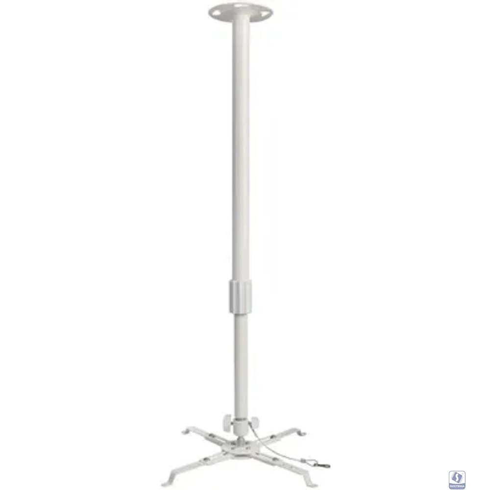 Kromax PROJECTOR-300 white, Кр. стал. пот. для проек. max 10 кг, 2 ст св., нак. 30°, пов. 360°, от пот. 125 мм. [4607161202999]