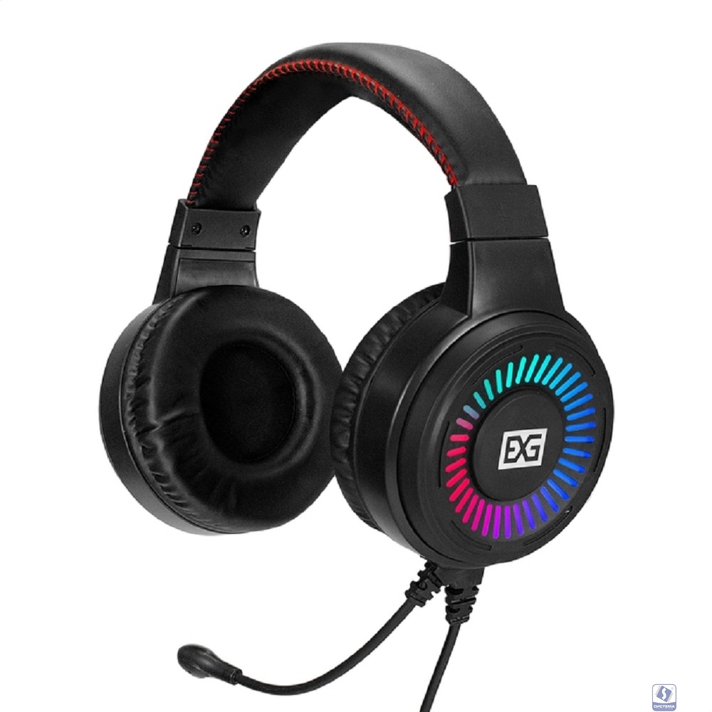 Exegate EX295316RUS Полноразмерные игровые наушники с микрофоном (гарнитура) ExeGate Gaming HS-520G (USB, 2x3.5мм, динамик 40мм, 20-20000Гц, длина кабеля 2.5м, регулировка громкости, RGB подсветка)