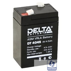 Delta DT 4045 (4,5 А\ч, 4В) свинцово- кислотный аккумулятор  