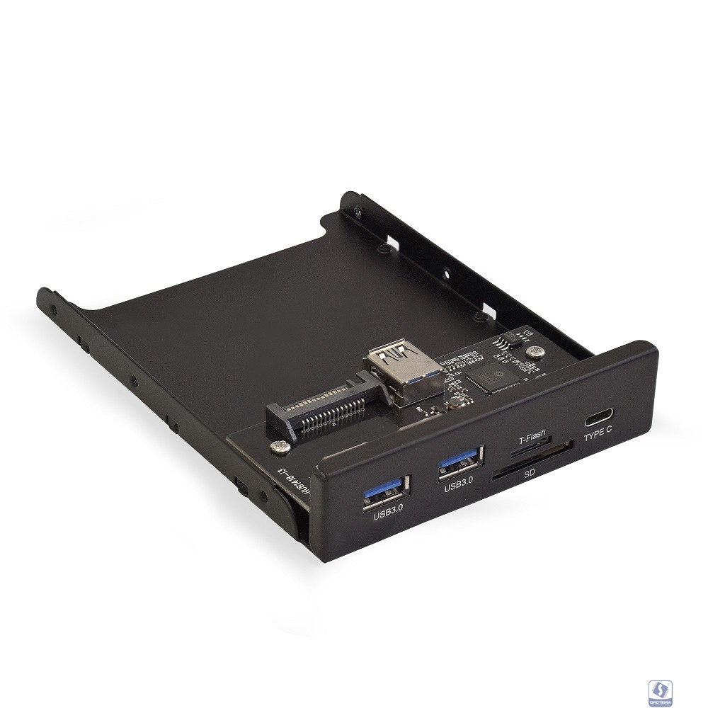 Exegate EX283578RUS Планка USB на переднюю панель ExeGate U3H-621, 3,5", 2*USB3.0+1*TypeC+1*SD+TF card, черная, металл, подсоединение к мат. плате Exegate EX283578RUS Планка USB на переднюю панель ExeGate U3H-621, 3,5", 2*USB3.0+1*TypeC+1*SD+TF card, черная, металл, подсоединение к мат. плате