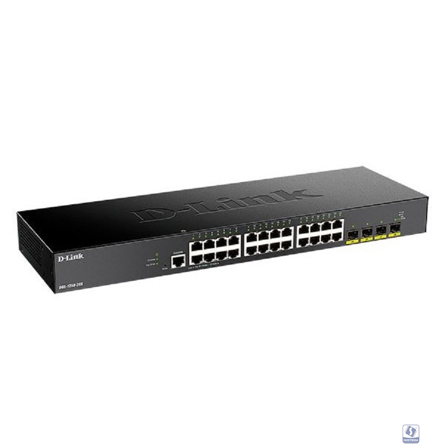 D-Link DGS-1250-28X/A1A  Управляемый L2 коммутатор c 24 портами 10/100/1000Base-T и 4 портами 10GBase-X SFP+