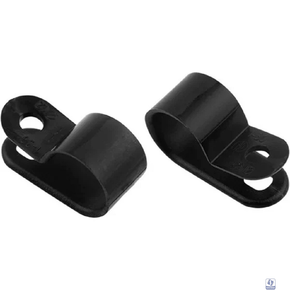 Rexant (07-4409-1) Скоба под винт 9мм, черная (50 шт/уп)