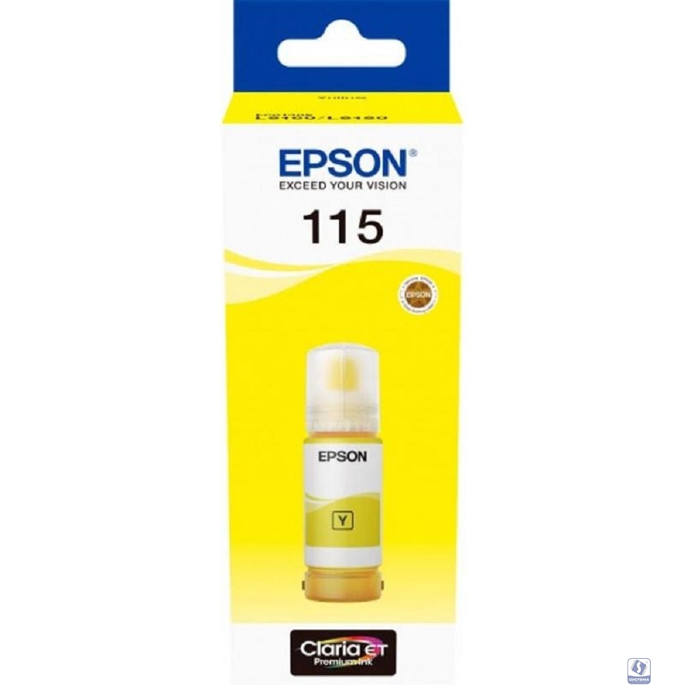 EPSON C13T07D44A  Контейнер 115 с жёлтыми чернилами для L8160/L8180