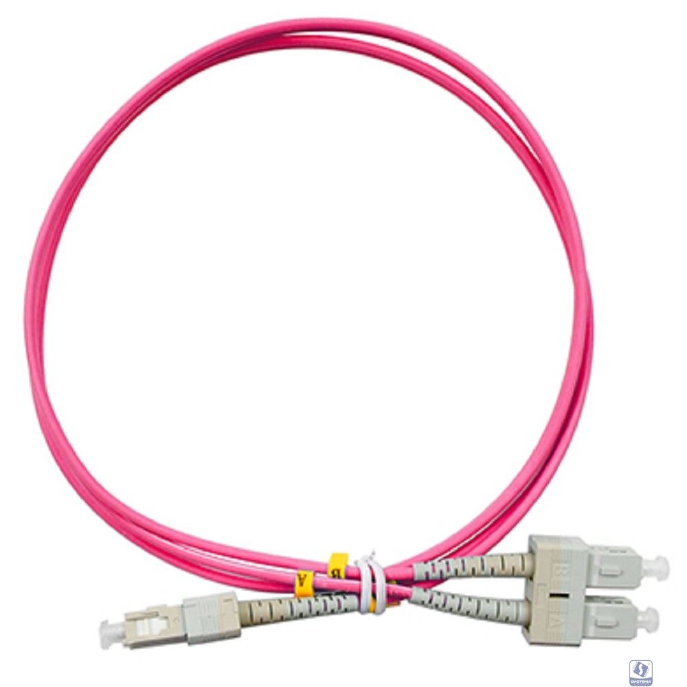 CABEUS FOP-50-OM4-SC-SC-1M ШНУР ОПТИЧЕСКИЙ DUPLEX SC-SC 50/125 MM OM4 1М LSZH