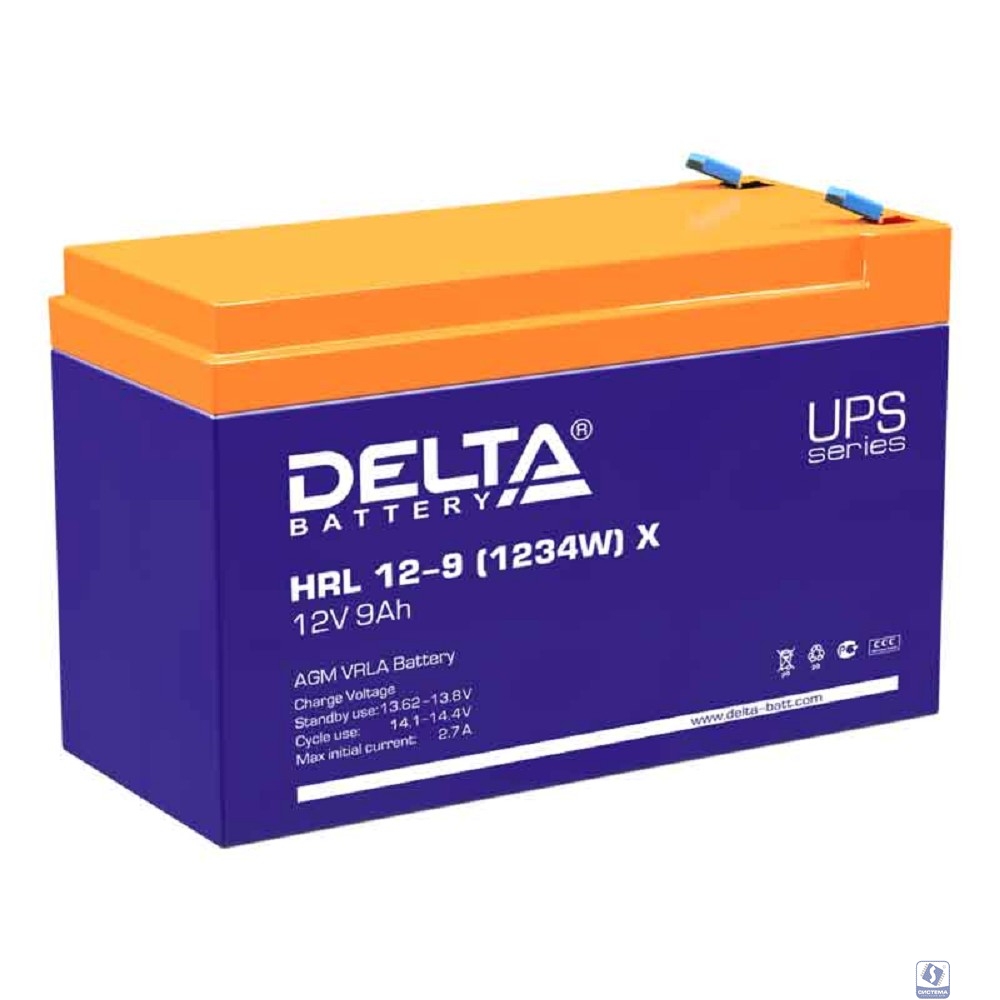 Delta HRL 12-9 (1234W) X (9А\ч, 12В) свинцово- кислотный  аккумулятор