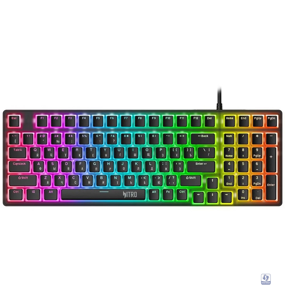 Acer Nitro OKW303 [ZL.KBDCC.01D] механическая черный/серый USB for gamer LED 