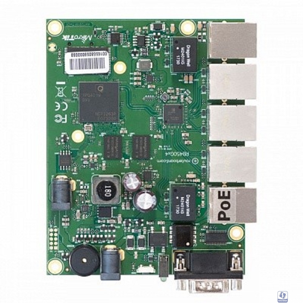 MikroTik RB450Gx4 Плата, 716 МГц (4 ядра), 5х 1G RJ45, microSD, RS232