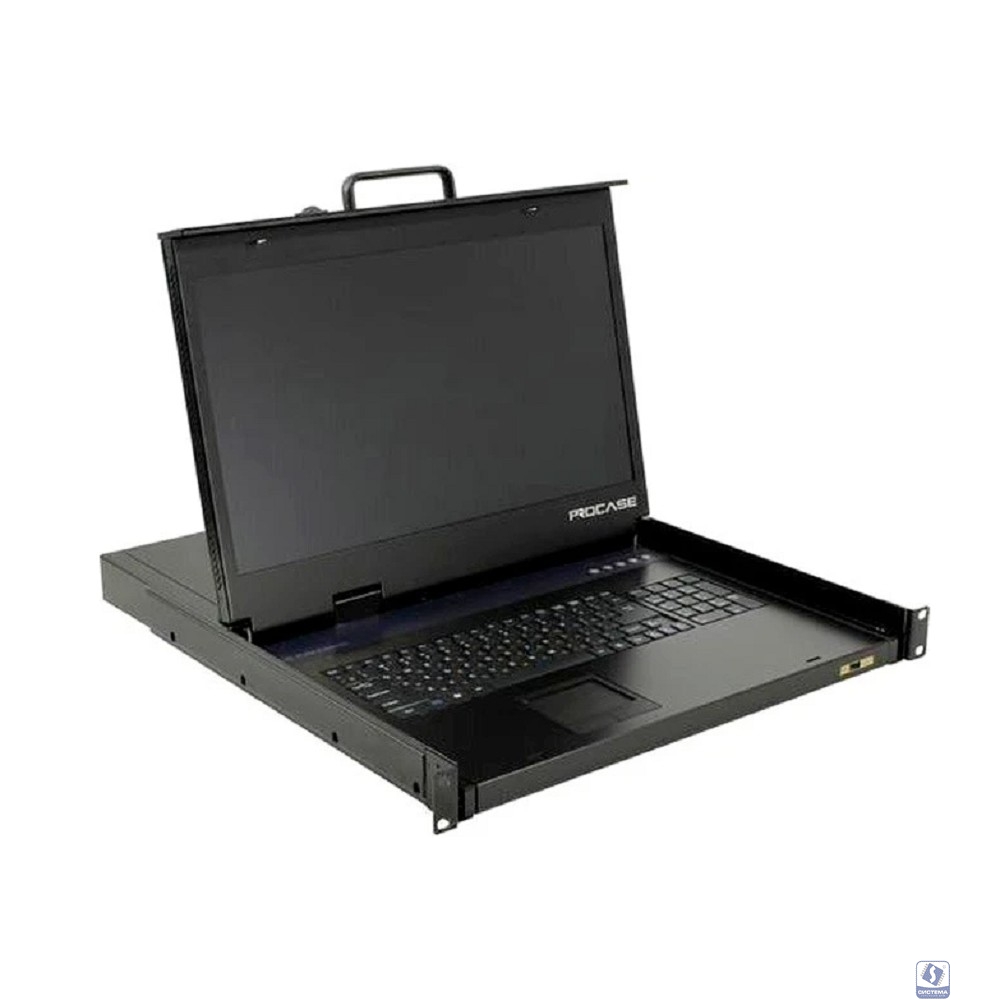 ProCase E1908HD Консоль однорельсовая , КВМ 8 порт, LCD 19'', single rail console KVM 8 port, LCD D-Sub, USB, разрешение 1920*1080, 8 кабелей