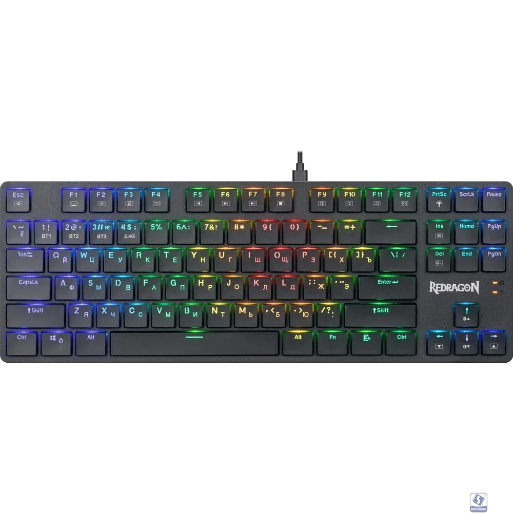 Повреждение упаковки Механическая клавиатура Anubis RGB,тонкая,тихая,87клавиш,б.п. Redragon