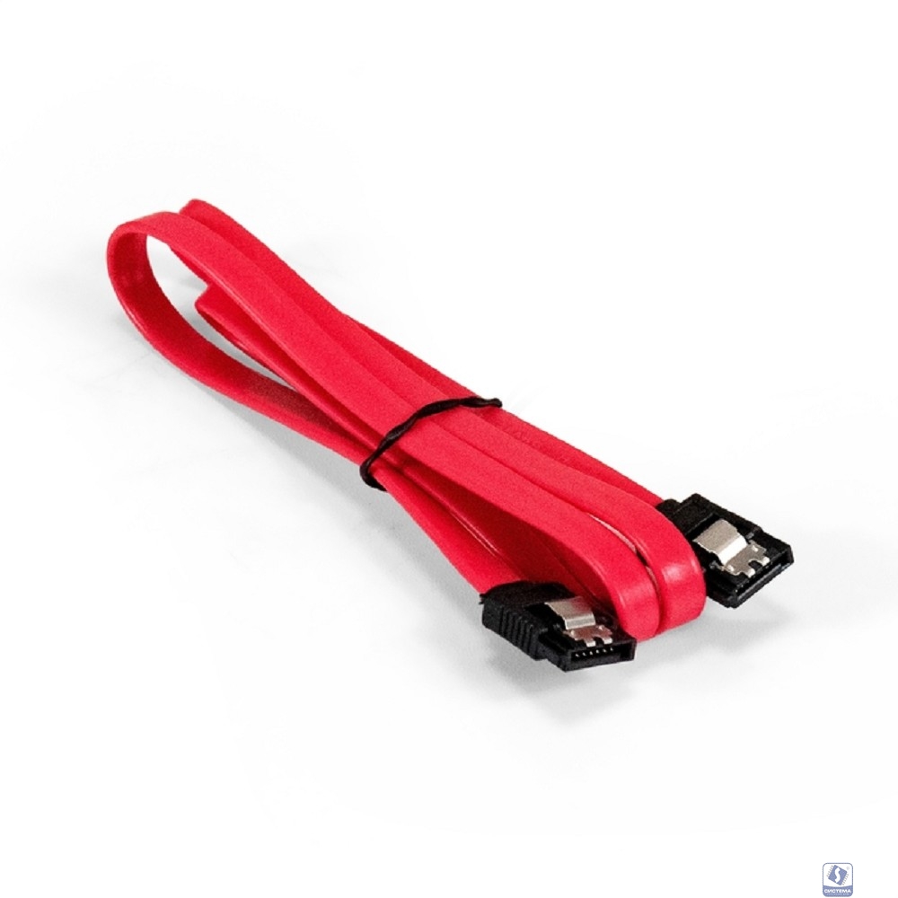 Exegate EX294733RUS Кабель SATA ExeGate EX-CC-SATA-DATA-0.8L (7pin/7pin, металлические защелки, 0,8м)